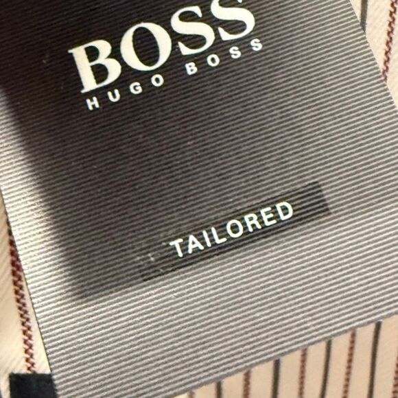 Boss Hugo Boss Tailored Striped Button Front Shirt Size 16.5 - Picture 6 of 9